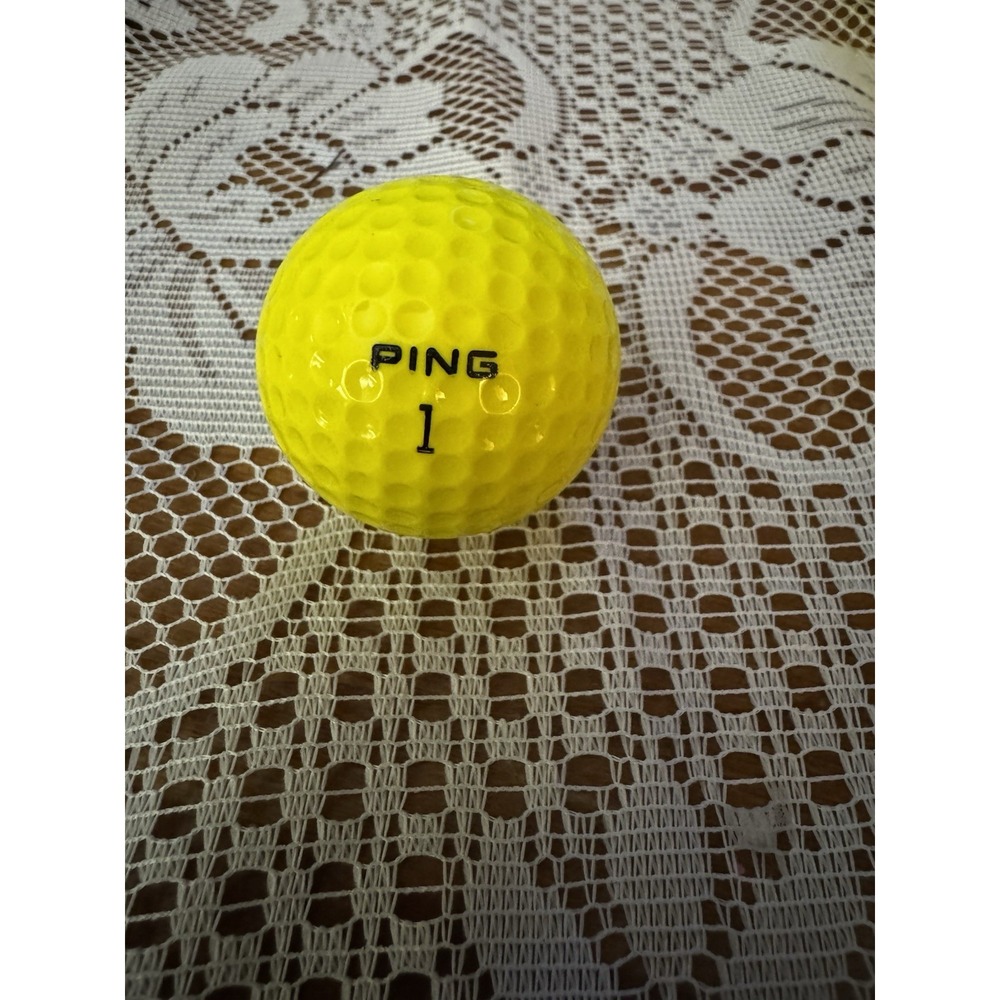 Rare Single Tone Ping Eye Karsten Yellow #1 Golf Ball Never Played